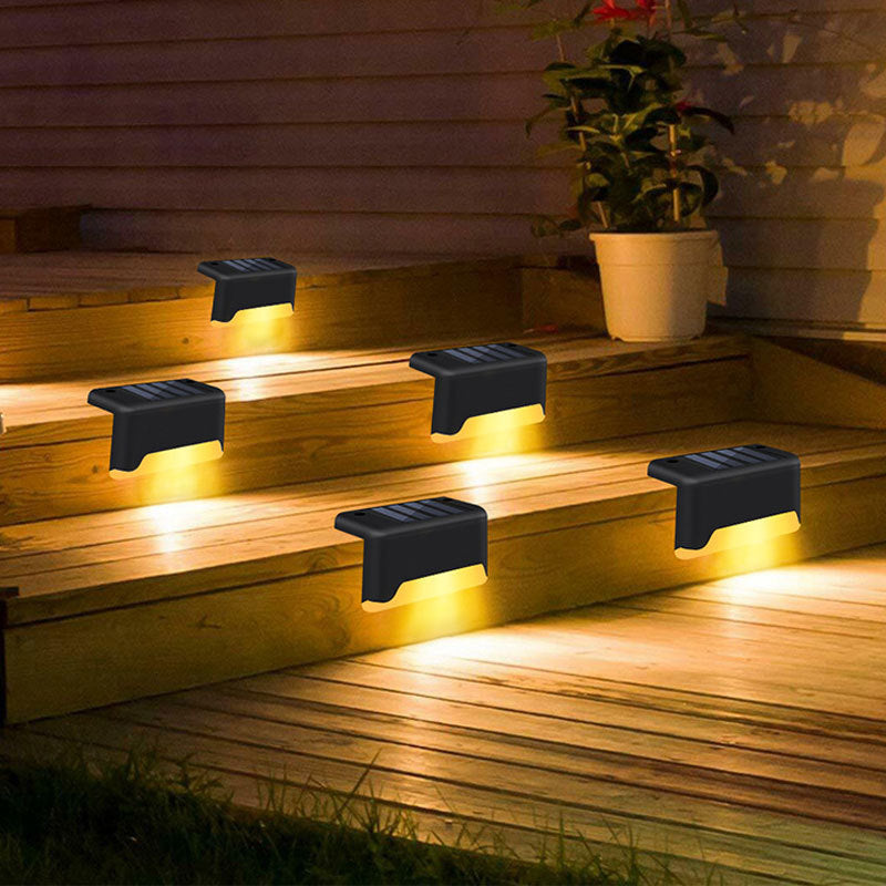 LED Solar Fence Waterproof Lamp For Garden Pathway Step Yard