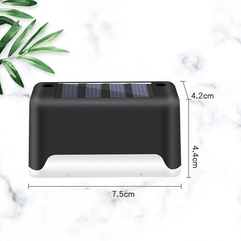 LED Solar Fence Waterproof Lamp For Garden Pathway Step Yard