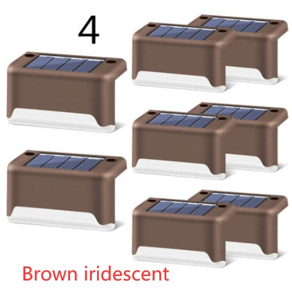 LED Solar Fence Waterproof Lamp For Garden Pathway Step Yard