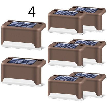 LED Solar Fence Waterproof Lamp For Garden Pathway Step Yard