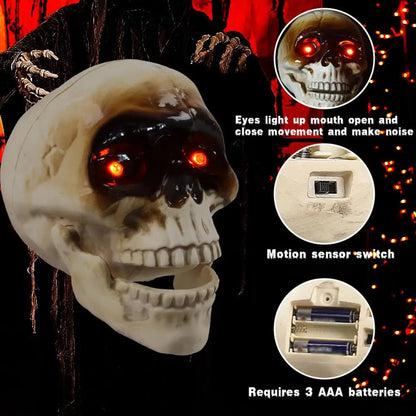 Realistic Halloween Animated Skeleton Decoration