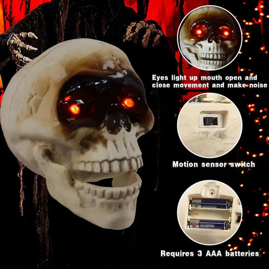 Realistic Halloween Animated Skeleton Decoration
