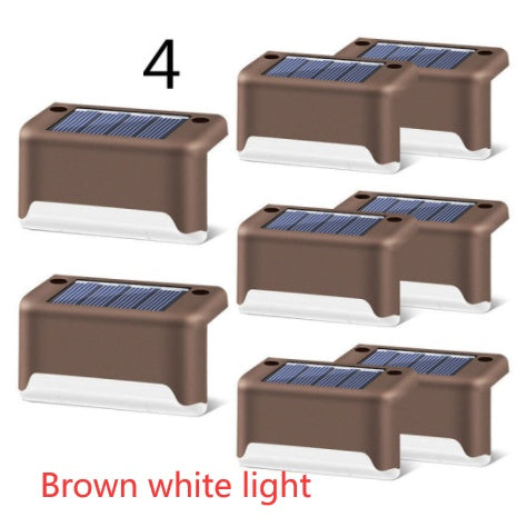 LED Solar Fence Waterproof Lamp For Garden Pathway Step Yard