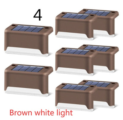 LED Solar Fence Waterproof Lamp For Garden Pathway Step Yard