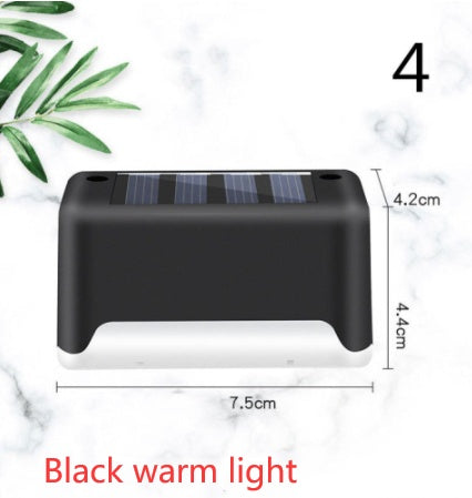 LED Solar Fence Waterproof Lamp For Garden Pathway Step Yard