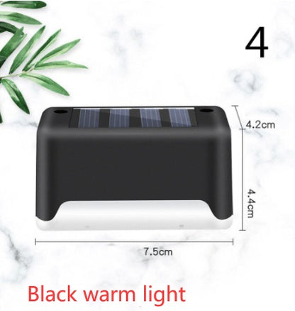 LED Solar Fence Waterproof Lamp For Garden Pathway Step Yard
